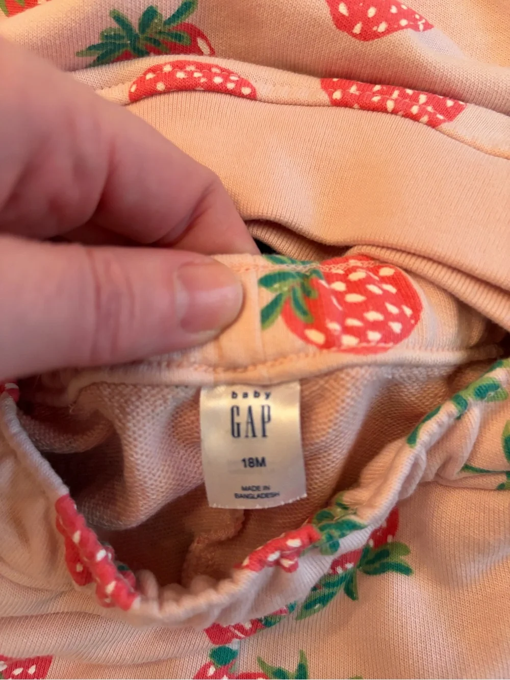 GAP Pink Strawberry Print Two-Piece Set